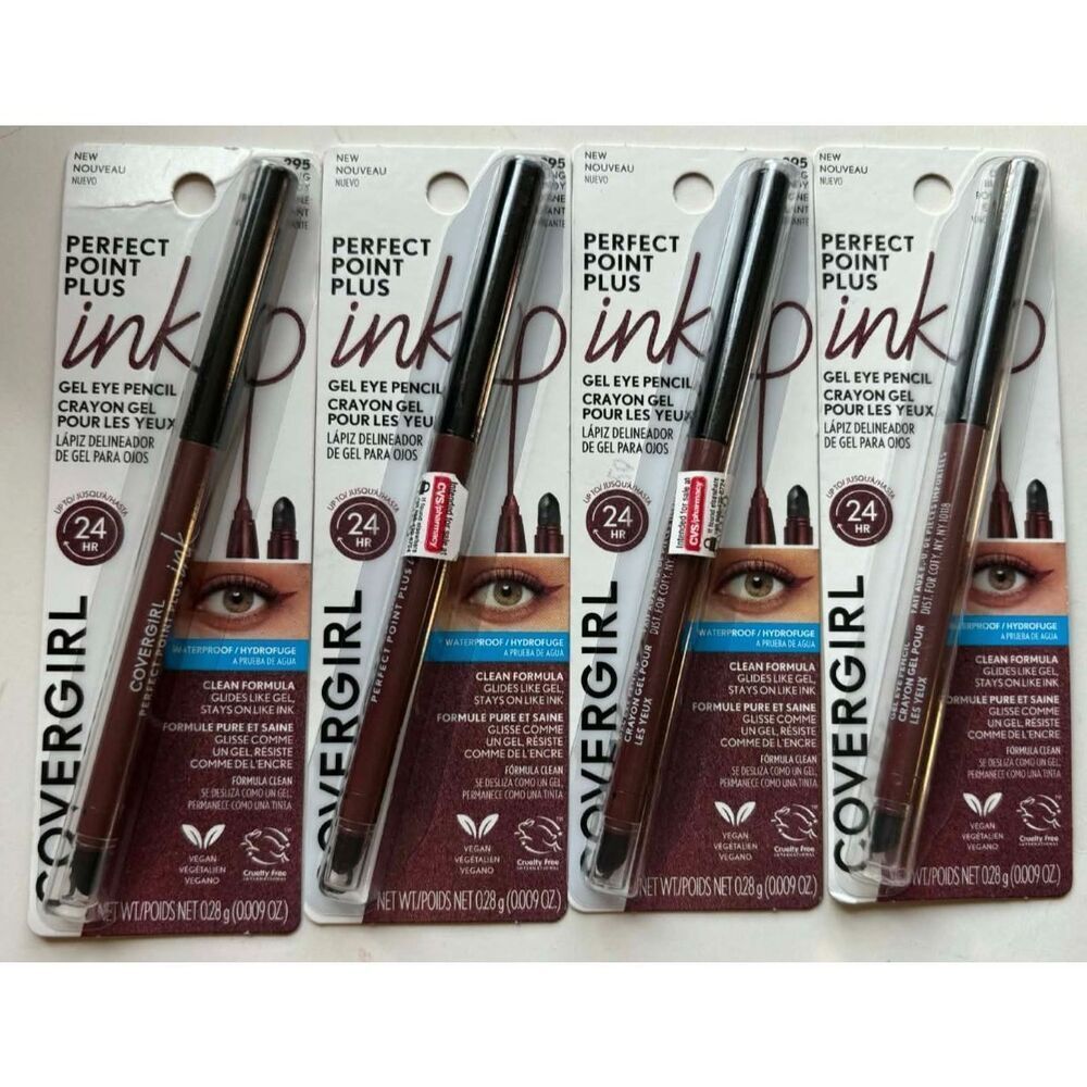 4 Covergirl Perfect Point Plus Ink Gel Eye Pencil Wtrprf 295 Dazzling Burgundy